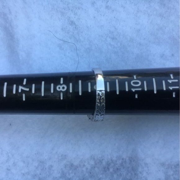 Sterling Silver Ring, Solitaire With Accents, Cubic Zirconia, Engagement, Size 9 - Picture 10 of 10